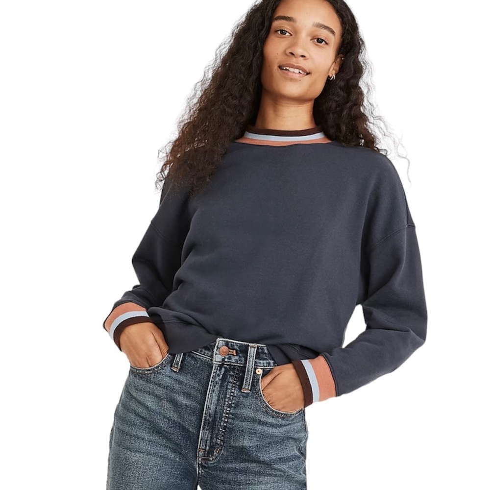 Madewell (Re)Sourced Cotton Studio Ringer Mockneck Sweatshirt